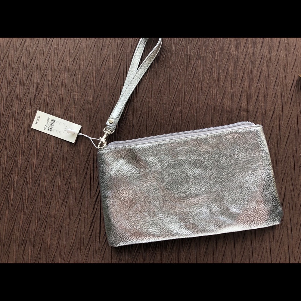 NWT Silver wristlet - Picture 2 of 6